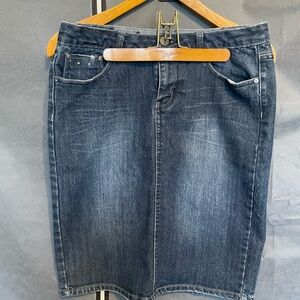 Vanilla Star Blue Knee-Length Pencil Skirt